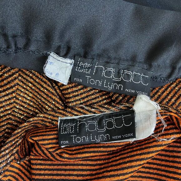 Vintage 70s Disco Maxi Dress Metallic Jacket Set Lester Hayatt Saks Fifth Ave S - Picture 9 of 9